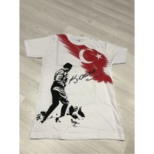 Bellis Kids Kız Çocuk Atatürk ve Bayrak Tişörtü
