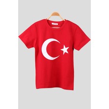Bebibebek Kız Çocuk Çocuk Türk Bayrak Baskılı T-Shir