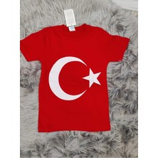 Ataş Kız Çocuk Ay Yıldızlı Türkiye Çocuk T-Shirt