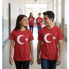 Baby Letto Kız Çocuk Kırmızı Ay Yıldız Tişört