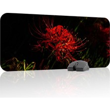 Higanbana Kırmızı Örümcek Zambağı Oyuncu Gaming Mouse Pad Kauçuk Kaymaz Taban Mousepad (V2,