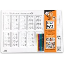 Akademi Çocuk Funny Mat Çarpım Tablosu - Çalışma Masam (2 Paket 6'lı Keçeli Kalem)