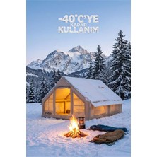 12 Kişilik 4 Mevsim Şişme Kamp Çadırı (Oxford 210T Upf>40 Kumaş, -40 °c'ye Kadar Kullanım)