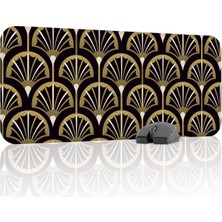 Art Deco Tarz Oyuncu Gaming Mouse Pad Kauçuk Kaymaz Taban Mousepad (V1, 70X30 Xl)