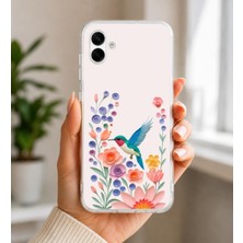 Samsung A04 Uyumlu Şeffaf Telefon Kılıfı Baskılı Premium Silikon Koruyucu Kılıf