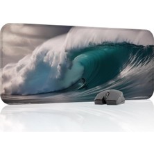 Dalgalar Oyuncu Gaming Mouse Pad Kauçuk Kaymaz Taban Mousepad (V5, 70X30 Xl)