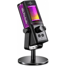 YK-MC673 Profesyonel Rgb Oyuncu Mikrofonu ve Yayıncı Mikrofonu – USB Type-C Mikrofon, Cardioid S