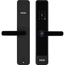 Quic Q016 Akıllı Kilit, Parmak Izi Okuyucu, Tuş Takımı, Rfıd Kart, Siyah, Wifi Hub Uyumlu(Ttlo