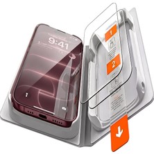 Ultra Glass - 2 Adet - 18 Pro Için Kusursuz Hizalama ve Kolay Kurulum Gerçek 9h Temperli Cam Ekran