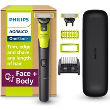 Philips Norelco Oneblade 360 Bağlantılı - Hibrit Yüz ve Vücut Elektrikli Düzeltici, Tıraş Ma
