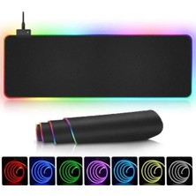 Junglee (1373) Rgb LED Işıklı Gaming Mousepad Xl 80CM x 30 cm Büyük Boy Oyuncu Mouse Pad ile Uy