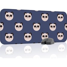 Panda Oyuncu Gaming Mouse Pad Kauçuk Kaymaz Taban Mousepad (V4, 70X30 Xl)