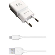 Marsilyan Android Mikro Uçlu Hızlı Şarj Aleti 3.1A 1 Metre Kablolu Hızlı Şarj Cihazı