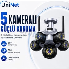 5 Kameralı 360 Derece Wifi Akıllı Güvenlik Kamerası Ip Kamera