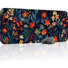 Çiçek Desenleri Oyuncu Gaming Mouse Pad Kauçuk Kaymaz Taban Mousepad (V3, 70X30 Xl)