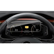 Dijital Gösterge Ekran Koruyucu - Kırılmaz Şeffaf Nano Teknoloji Vw Polo 2021-2024 ile Uyumlu
