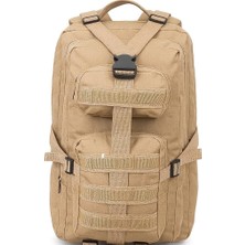 65 Lt Bej Outdoor Sırt Çantası,molle Sistemli, Suya Dayanıklı, Çok Gözlü, Outdoor, Kamp, Avc