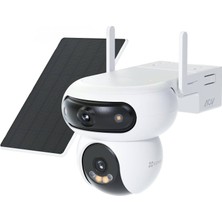 HB90X Akıllı Dış Mekan Güvenlik Kamerası, 2k Çift Lens, 360° Açı, 10400 Mah Pil ile Çalı