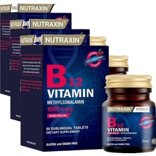 B12 Vitamin 1000 Mcg 60 Tablet Takviye Edici Gıda (3 Paketi)