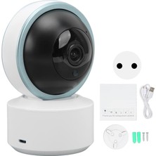 Full Hd Wi-Fi Iç Mekan 360 Derece Dönebilen Hareketli Portatif Güvenlik Kamerası