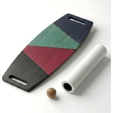 Tr Denge Tahtası Balance Board Çift Fonksiyonlu Gym Board Rocket Board 73 x 31 cm Mavi-Siyah-Yeşi
