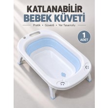 Tr Katlanabilir Bebek Küveti Soft Silikon Destekli Banyo Akordion Duş Oyun Alanı