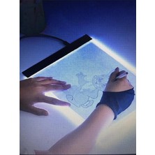 (A5) LED Işıklı Çizim Tableti Animasyon Portre Kopyalama Panosu Dijital Grafik Pedi Beyaz