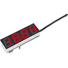 Dc 5V 12V 24V Dijital Kırmızı LED Saat Sıcaklık Termometre