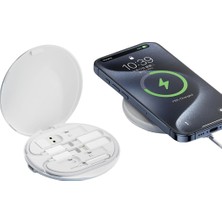 Kablosuz Şarj Cihazı ve Dönüştürücü Kit, 15W Kablosuz Çıkış, Usb-C Pd ve Qc3.0 Destekli,