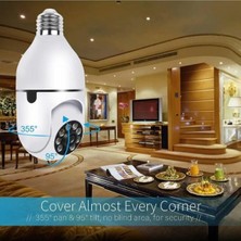 Full Hd 1080P Kamera Bebek Izleme ve Güvenlik Kamerası Wifi 360 Derece Dönebilen Kamera Beyaz Cmr