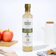 Artizan Mutfak Organik Elma Sirkesi 500 ml | Doğal Fermantasyon | Cam Şişe | Meşe Fıçıda Dinl