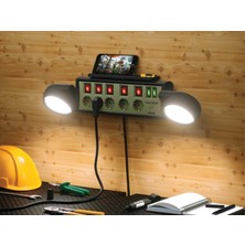 Fulltech Ftr-37 5'li Akıllı Güç Istasyonu, 1 Usb-A + 1 Usb-C, Çift LED Aydınlatmalı, Anahtar