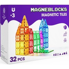 Magneblocks Manyetik Yapı Blokları – Çocuklar Için Renkli 3 Boyutlu Manyetik Karo Oyun Seti 3