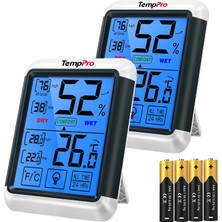 Thermopro TP55 Dijital Iç Mekan Higrometre Termometresi Sıcaklık ve Nem Monitörü Bebek Odası