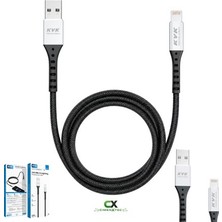 KVK Teknik Servis Usb-A To Lightning 3.4A Örgülü Şarj ve Data Kablosu – 1 Metre