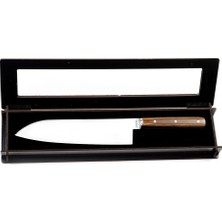Özel Seri El Yapımı Profesyonel Yekpare Çelik Bilezikli Santoku Şef Bıçağı 33CM
