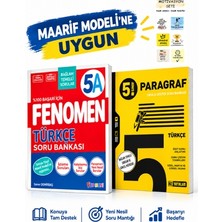 5. Sınıf Fenomen Türkçe Soru Bankası & Paragraf Seti (2 Kitap) + Motivasyon Sticker Seti Hediyeli