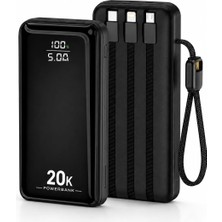 HP-AP09 Armor Series 20.000 Mah Dahili Kablolu Qualcomm Quick Charge 3.0 Dijital Ekranlı Hızlı Ş
