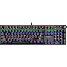 Mj-97 Rgb Aydınlatmalı Mekanik Oyun Klavyesi, Kablolu, Type-C, Siyah