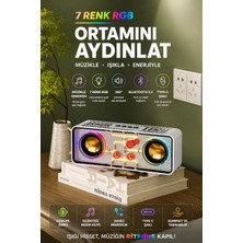 10W Rgb Bluetooth Hoparlör, Taşınabilir Müzik Kutusu, Sd-Aux Bağlantı, Sese Duyarlı Rgb Modlu