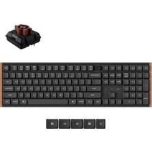 K5 Ultra 8k Süt Pom Brown Switch 2.4 Ghz 370 Saate Kadar Pil Ömrlü Kablosuz Özel Mekanik Klavye