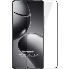 Xiaomi 14T Pro Tam Kaplayan Temperli Cam Ekran Koruyucu Siyah [14T Pro ile Uyumlu Ekran Koruyucu - S
