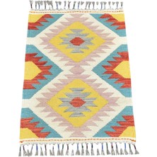 Kilim Antik El Dokuma Cerit Yörükleri Meşhed Iran Yün Kilim 1931 - Yeni - Çok Renkli