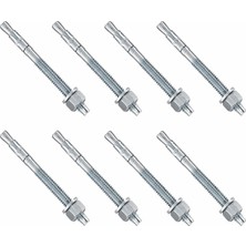 Tr Klipsli Dübel M10X150 mm 8 Adet Set Güçlü Tutuş Beton Tuğla Uyumlu Dayanıklı Çelik Vida
