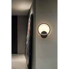 Tr Legacy Aura Modern Tasarım Siyah Renk Gün Işığı Ledli Hol - Banyo - Mutfak - Salon LED Duva