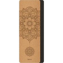 Tr Pro Series Hizalamalı 5mm Doğal Mantar Cork Yoga Matı Pilates Minderi Mandala