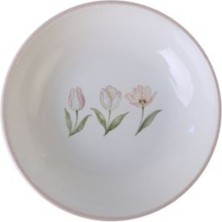 Keramika Lale Desen Sosluk 13 cm 3 Adet