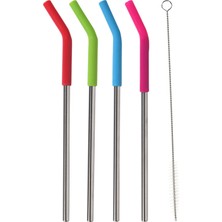 Excellent Houseware Paslanmaz Çelik Silikon Uçlu Pipet Set 4 Adet