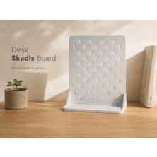 Masaüstü Skadis Delikli Pano Standı - Modüler Ayaklı Çalışma Masası Düzenleyici Organizer