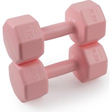 2 Adet 4 kg Pembe Dambıl Seti – 8 kg Toplam Ağırlık, Fitness ve Evde Egzersiz
